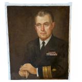Original Portrait Painting of Naval Officer on Canvas, 24 x 20 Inches Original Portrait Painting of Naval Officer on Canvas, 24 x 20 Inches