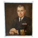 Original Portrait Painting of Naval Officer on Canvas, 24 x 20 Inches Original Portrait Painting of Naval Officer on Canvas, 24 x 20 Inches