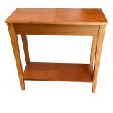 Levenger Cherry Wood Console Table with Hinged Top Storage Levenger Cherry Wood Console Table with Hinged Top Storage