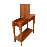 Levenger Cherry Wood Console Table with Hinged Top Storage Levenger Cherry Wood Console Table with Hinged Top Storage
