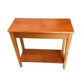 Levenger Cherry Wood Console Table with Hinged Top Storage Levenger Cherry Wood Console Table with Hinged Top Storage