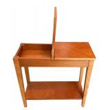 Levenger Cherry Wood Console Table with Hinged Top Storage Levenger Cherry Wood Console Table with Hinged Top Storage