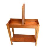 Levenger Cherry Wood Console Table with Hinged Top Storage Levenger Cherry Wood Console Table with Hinged Top Storage