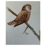Set of 2 Original Geri Arnold Bird Drawings, Unframed Set of 2 Original Geri Arnold Bird Drawings, Unframed