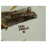 Set of 2 Original Geri Arnold Bird Drawings, Unframed Set of 2 Original Geri Arnold Bird Drawings, Unframed
