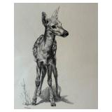 Set of 2 Geri Arnold Original Deer Drawings Set of 2 Geri Arnold Original Deer Drawings