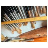 Large Collection of Artist Paint Brushes and Palette Knives Large Collection of Artist Paint Brushes and Palette Knives