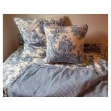 Waverly Toile Duvet Cover Set with Coordinating Pillows 86 x 80 Inches Waverly Toile Duvet Cover Set with Coordinating Pillows 86 x 80 Inches