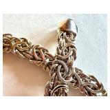 Sterling Silver 6.5" Byzantine Chain Bracelet, Marked 925 Turkey Sterling Silver 6.5" Byzantine Chain Bracelet, Marked 925 Turkey