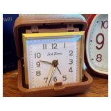 Collection of 3 Vintage Travel Clocks including Seth Thomas, Infinity, and Westclox Collection of 3 Vintage Travel Clocks including Seth Thomas, Infinity, and Westclox
