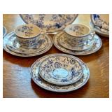 Spode England Clifton Blue and White Floral Tea and Dessert Set Spode England Clifton Blue and White Floral Tea and Dessert Set