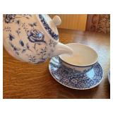 Spode England Clifton Blue and White Floral Tea and Dessert Set Spode England Clifton Blue and White Floral Tea and Dessert Set