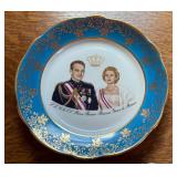 Vintage Royal Commemorative Plate and Coaster Set Featuring Prince Rainier, Princess Grace, and Queen Elizabeth II Vintage Royal Commemorative Plate and Coaster Set Featuring Prince Rainier, Princess Grace, and Queen Elizabeth II