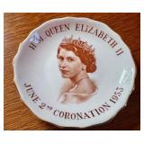 Vintage Royal Commemorative Plate and Coaster Set Featuring Prince Rainier, Princess Grace, and Queen Elizabeth II Vintage Royal Commemorative Plate and Coaster Set Featuring Prince Rainier, Princess Grace, and Queen Elizabeth II