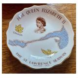 Vintage Royal Commemorative Plate and Coaster Set Featuring Prince Rainier, Princess Grace, and Queen Elizabeth II Vintage Royal Commemorative Plate and Coaster Set Featuring Prince Rainier, Princess Grace, and Queen Elizabeth II
