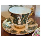 Vintage Porcelain Tea Set with Floral Plates and Teacups, Assorted German Makers Vintage Porcelain Tea Set with Floral Plates and Teacups, Assorted German Makers