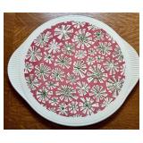 Vintage 12-Inch Edelkeram Grunstadt Ceramic Platter with Geometric Pattern Vintage 12-Inch Edelkeram Grunstadt Ceramic Platter with Geometric Pattern