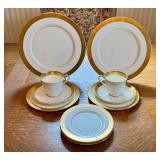 Mikasa Narumi Japan Bone China Harrow 2 Place Settings with Gold Trim Mikasa Narumi Japan Bone China Harrow 2 Place Settings with Gold Trim