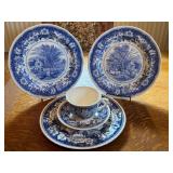 Spode Williamsburg Country Scenes Plates with Mason Spode Williamsburg Country Scenes Plates with Mason