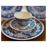 Spode Williamsburg Country Scenes Plates with Mason Spode Williamsburg Country Scenes Plates with Mason
