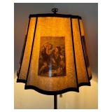 Vintage 63-Inch Floor Lamp with Decorative Base and Pictorial Shade Vintage 63-Inch Floor Lamp with Decorative Base and Pictorial Shade