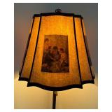 Vintage 63-Inch Floor Lamp with Decorative Base and Pictorial Shade Vintage 63-Inch Floor Lamp with Decorative Base and Pictorial Shade