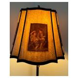 Vintage 63-Inch Floor Lamp with Decorative Base and Pictorial Shade Vintage 63-Inch Floor Lamp with Decorative Base and Pictorial Shade