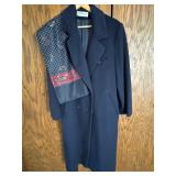 Forecaster of Boston 100% Wool Navy Coat with Paisley Scarf Size 10 Forecaster of Boston 100% Wool Navy Coat with Paisley Scarf Size 10