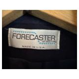 Forecaster of Boston 100% Wool Navy Coat with Paisley Scarf Size 10 Forecaster of Boston 100% Wool Navy Coat with Paisley Scarf Size 10