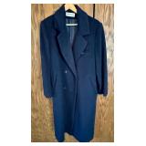 Forecaster of Boston 100% Wool Navy Coat with Paisley Scarf Size 10 Forecaster of Boston 100% Wool Navy Coat with Paisley Scarf Size 10