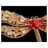 Set of 3 Rhinestone Brooches - Dragonfly, Bird, and Micro Set Zircon with Faux Pearls Set of 3 Rhinestone Brooches - Dragonfly, Bird, and Micro Set Zircon with Faux Pearls