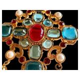 Ellen Brooch 16th Century Inspired Statement Pin with Gemstones and Pearls Ellen Brooch 16th Century Inspired Statement Pin with Gemstones and Pearls