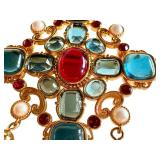 Ellen Brooch 16th Century Inspired Statement Pin with Gemstones and Pearls Ellen Brooch 16th Century Inspired Statement Pin with Gemstones and Pearls