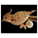 Set of 3 Rhinestone Brooches - Dragonfly, Bird, and Micro Set Zircon with Faux Pearls Set of 3 Rhinestone Brooches - Dragonfly, Bird, and Micro Set Zircon with Faux Pearls