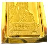 Credit Suisse 2g Fine Gold 999.9 Bar Pendant with Diamond Accent, 1985 Liberty Design Credit Suisse 2g Fine Gold 999.9 Bar Pendant with Diamond Accent, 1985 Liberty Design