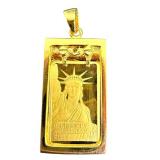 Credit Suisse 2g Fine Gold 999.9 Bar Pendant with Diamond Accent, 1985 Liberty Design Credit Suisse 2g Fine Gold 999.9 Bar Pendant with Diamond Accent, 1985 Liberty Design