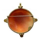 Italian 925 Silver Cameo Brooch with Pearls Italian 925 Silver Cameo Brooch with Pearls