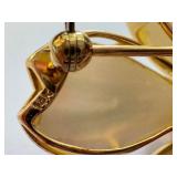14k Gold Mother of Pearl and Pearl Flower Brooch 14k Gold Mother of Pearl and Pearl Flower Brooch