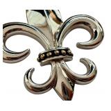 Sterling Silver Fleur-de-Lis Pendant Necklace with 14K Accents, 16 Inch Chain Sterling Silver Fleur-de-Lis Pendant Necklace with 14K Accents, 16 Inch Chain