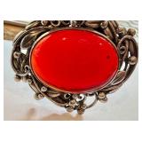 Hazel Black Cranberry Glass Brooch MMA Reproduction Hazel Black Cranberry Glass Brooch MMA Reproduction