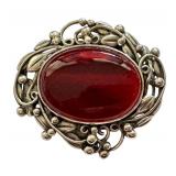 Hazel Black Cranberry Glass Brooch MMA Reproduction Hazel Black Cranberry Glass Brooch MMA Reproduction