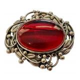 Hazel Black Cranberry Glass Brooch MMA Reproduction Hazel Black Cranberry Glass Brooch MMA Reproduction