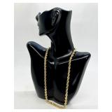 14k Gold Rope Chain Necklace, 14k Gold Rope Chain Necklace,