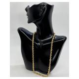 14k Gold Rope Chain Necklace, 14k Gold Rope Chain Necklace,