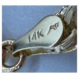 14k Gold Rope Chain Necklace, 14k Gold Rope Chain Necklace,