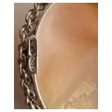 Sterling Silver 925 Carved Cameo Brooch Pendant, 1.75 Inch Sterling Silver 925 Carved Cameo Brooch Pendant, 1.75 Inch