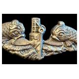 Balfour Sterling Silver Submarine Dolphins Naval Pin Balfour Sterling Silver Submarine Dolphins Naval Pin