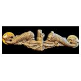 Balfour Sterling Silver Submarine Dolphins Naval Pin Balfour Sterling Silver Submarine Dolphins Naval Pin