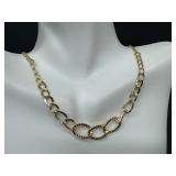 18 Karat Gold Link Necklace, 18 Inch 18 Karat Gold Link Necklace, 18 Inch