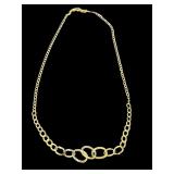 18 Karat Gold Link Necklace, 18 Inch 18 Karat Gold Link Necklace, 18 Inch